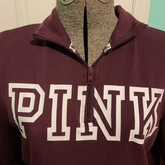 Maroon PINK Quarter-zip - Picture 2 of 3